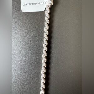 Anthropologie NWT  Silver Crystal Pavé Cuban Link Bracelet